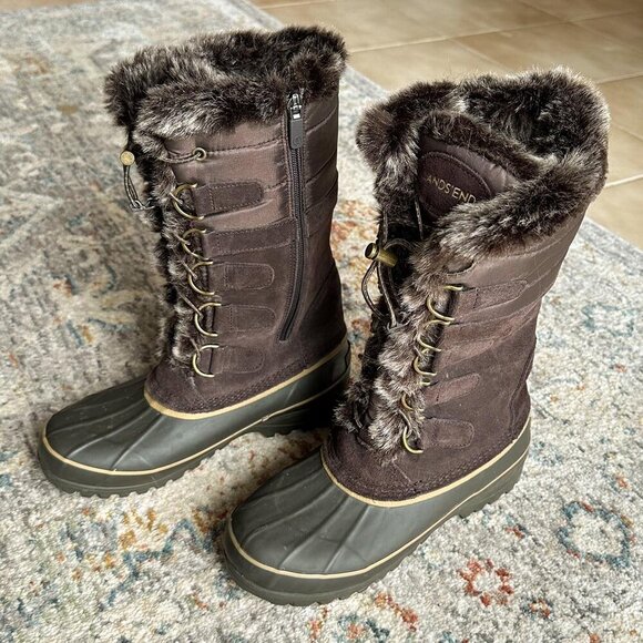 Lands End Hillary Winter Duck Boots, 7B, Like New - Picture 2 of 6